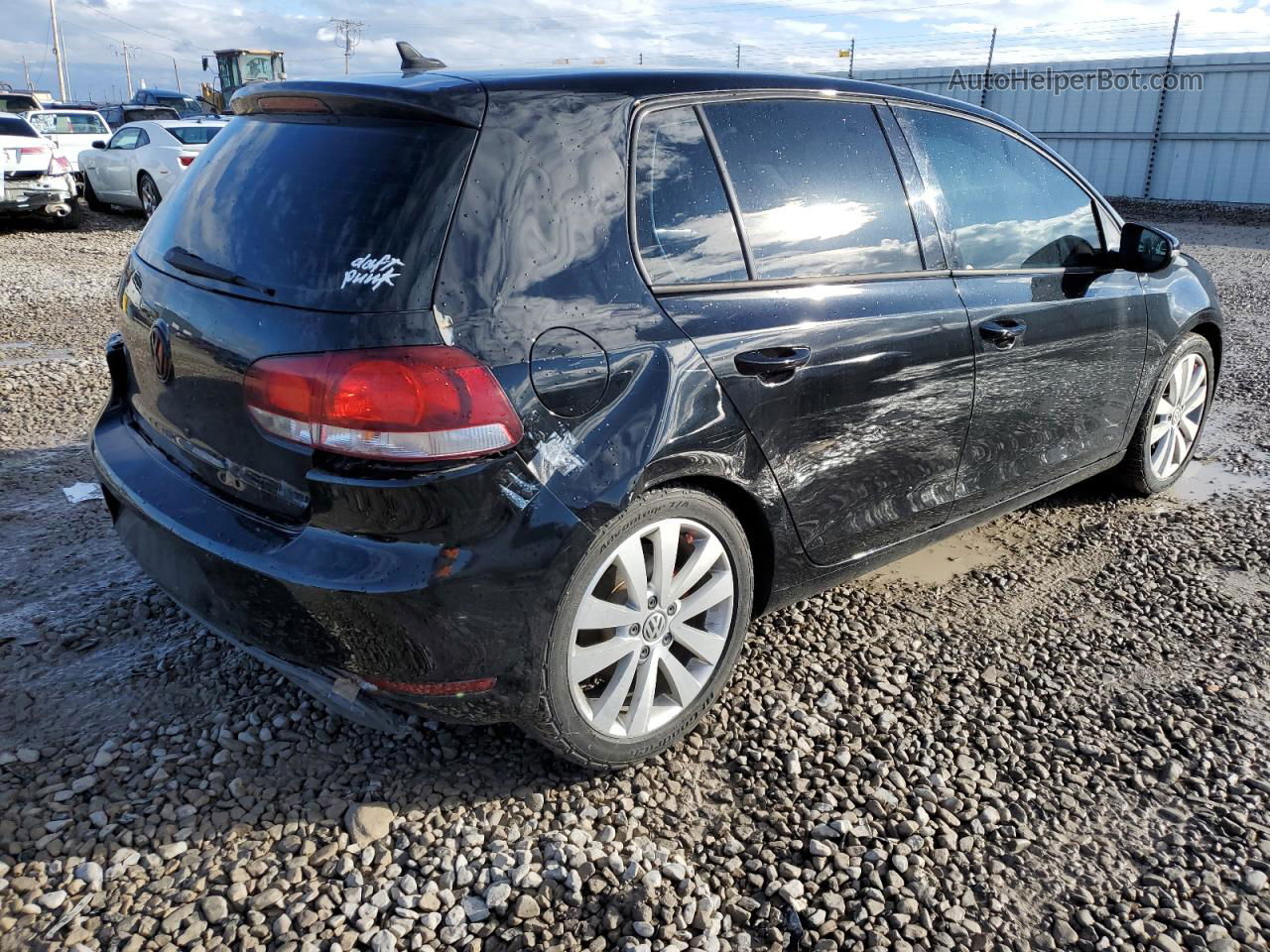 2014 Volkswagen Golf  Черный vin: WVWDM7AJXEW006964