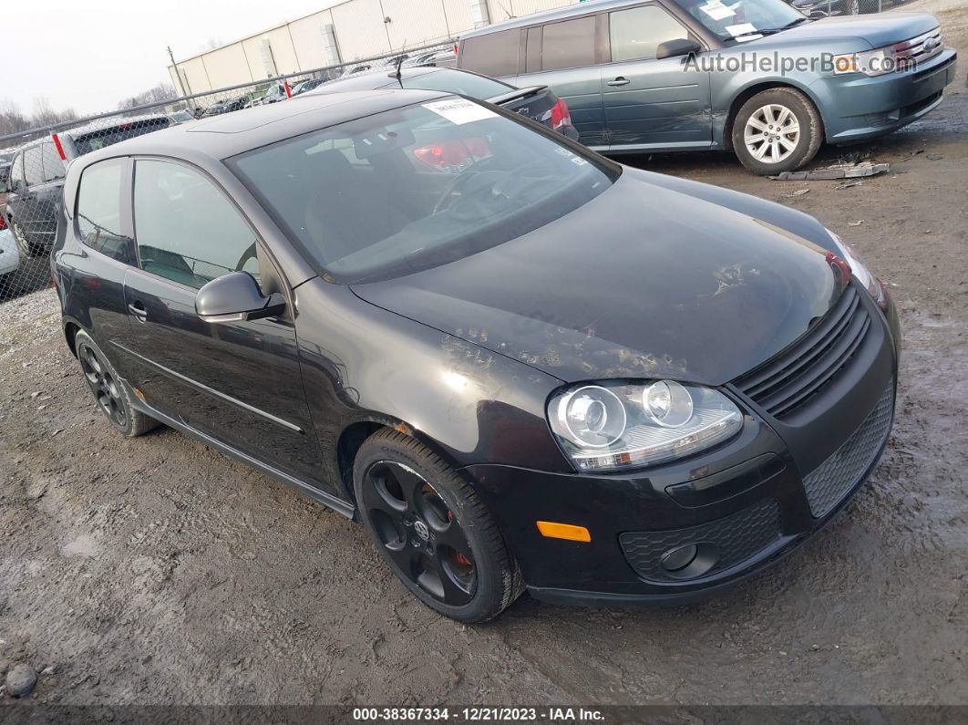 2008 Volkswagen Gti 2-door W/pzev (m6) Black vin: WVWED71K18W331603