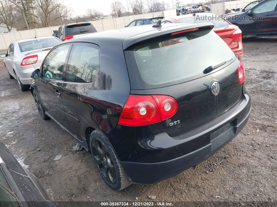 2008 Volkswagen Gti 2-door W/pzev (m6) Black vin: WVWED71K18W331603