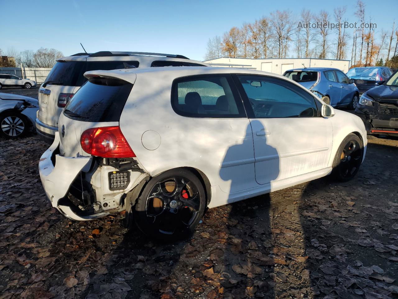 2009 Volkswagen Gti  White vin: WVWED71K39W135275