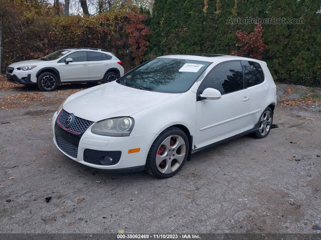 2008 Volkswagen Gti 2-door W/pzev (m6) White vin: WVWED71K48W310874