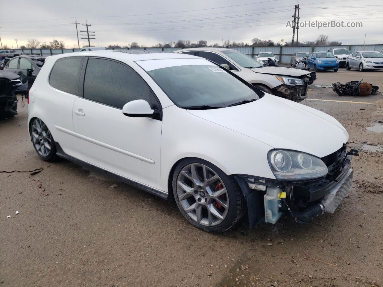 2009 Volkswagen Gti  White vin: WVWED71K49W070629