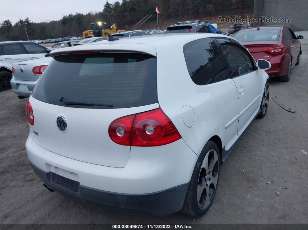 2009 Volkswagen Gti 2-door White vin: WVWED71K79W129642