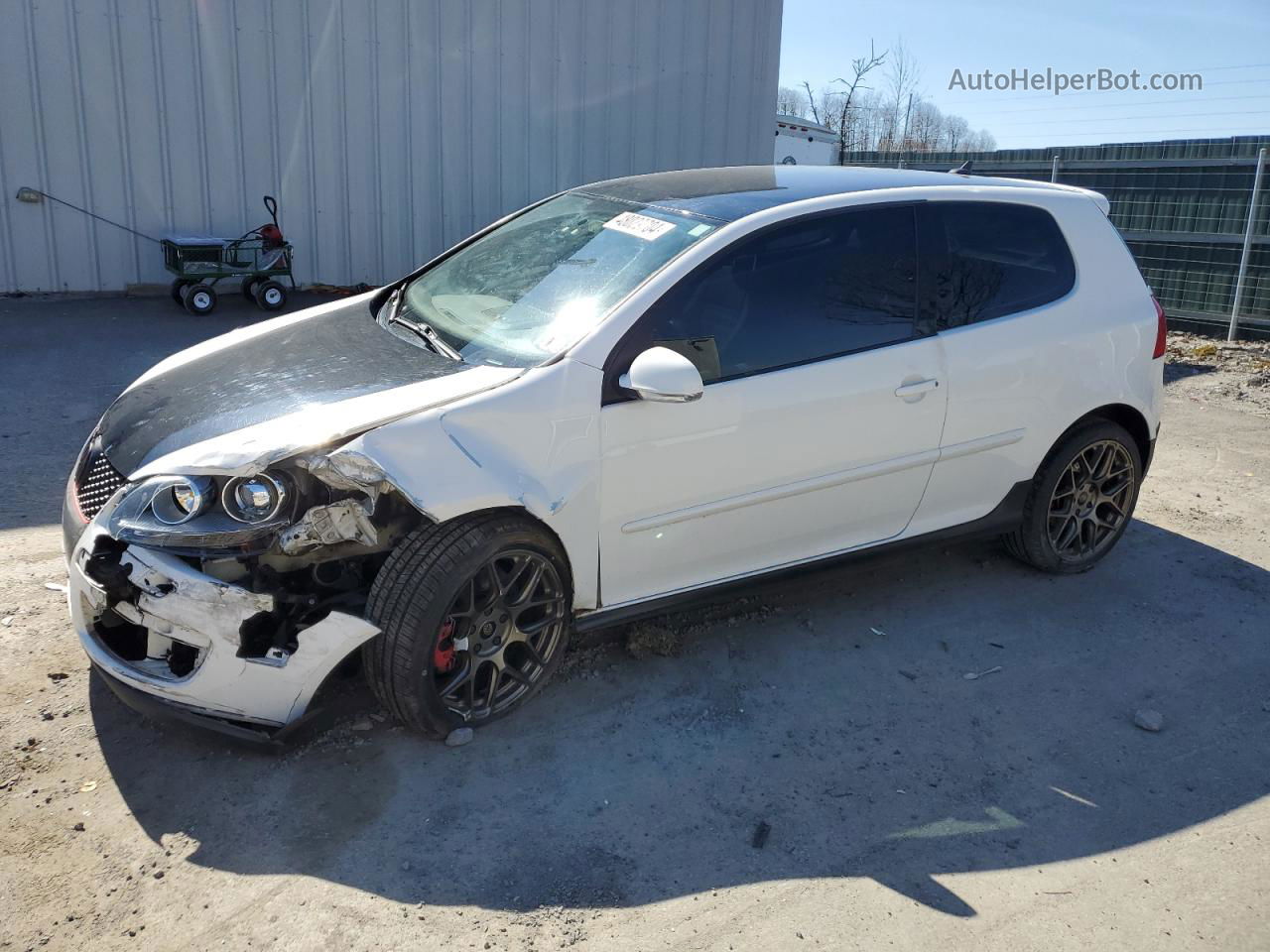 2009 Volkswagen Gti  White vin: WVWED71K79W139653