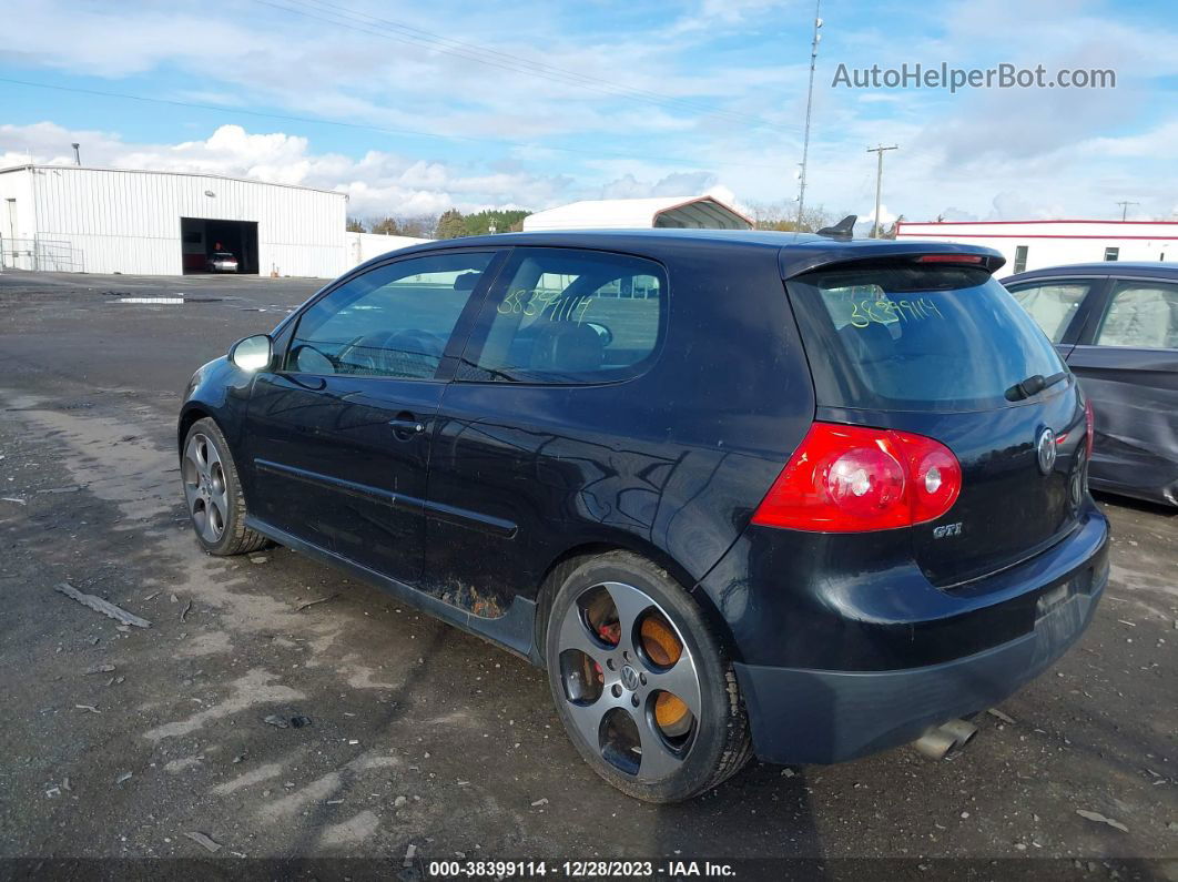 2008 Volkswagen Gti 2-door W/pzev (m6) Black vin: WVWED71K88W332487