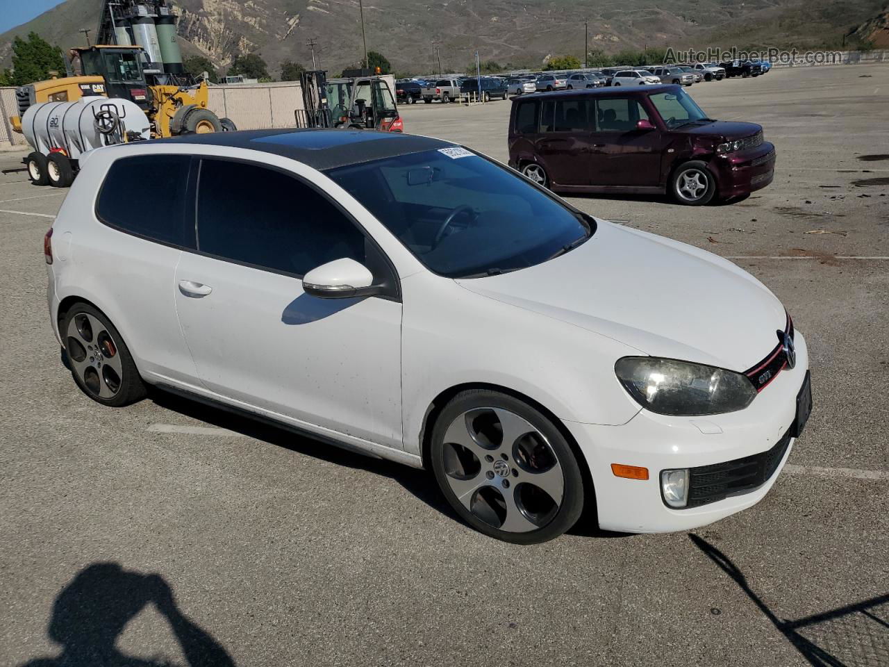 2010 Volkswagen Gti  White vin: WVWED7AJ0AW228072