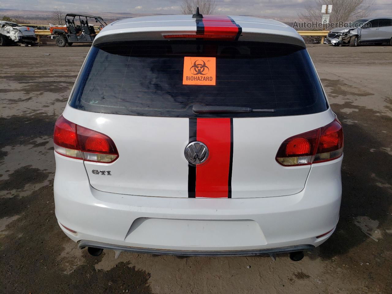 2010 Volkswagen Gti  White vin: WVWED7AJ2AW312104