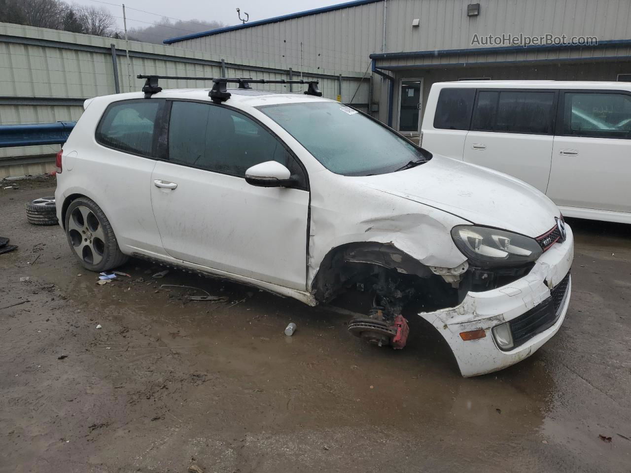 2010 Volkswagen Gti  White vin: WVWED7AJ5AW074233