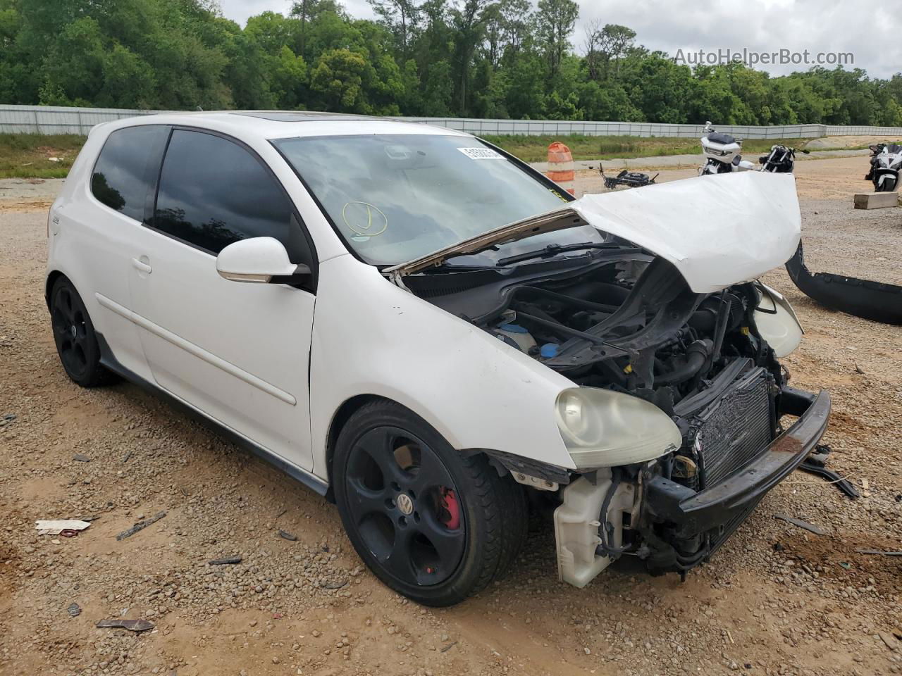 2008 Volkswagen Gti  White vin: WVWEV71K08W343092