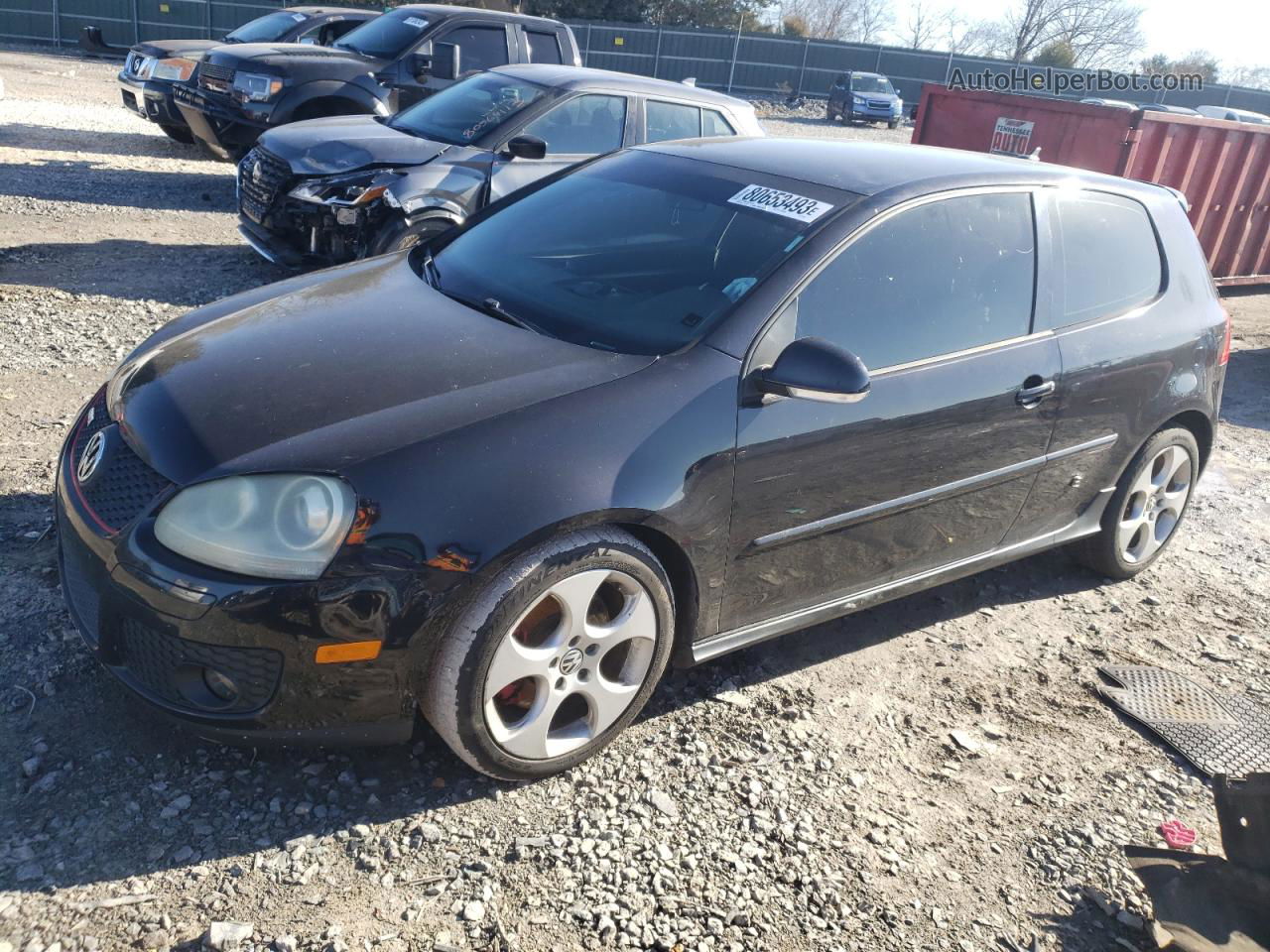 2008 Volkswagen Gti  Black vin: WVWEV71K18W220062