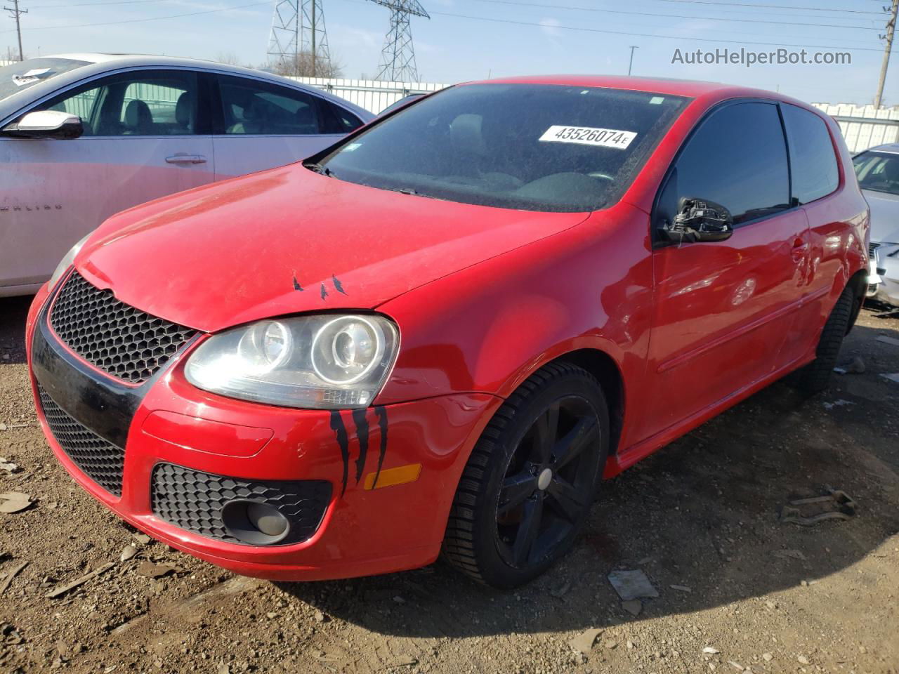 2008 Volkswagen Gti  Красный vin: WVWEV71K18W272923