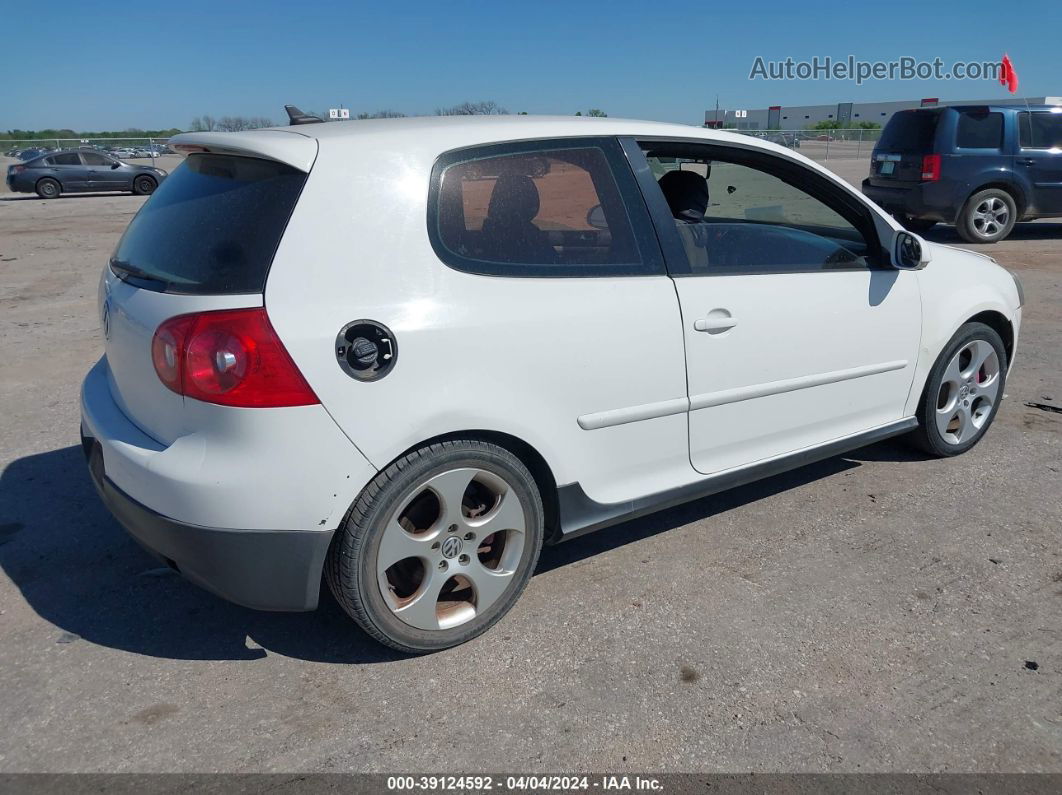 2009 Volkswagen Gti 2-door White vin: WVWEV71K19W024866