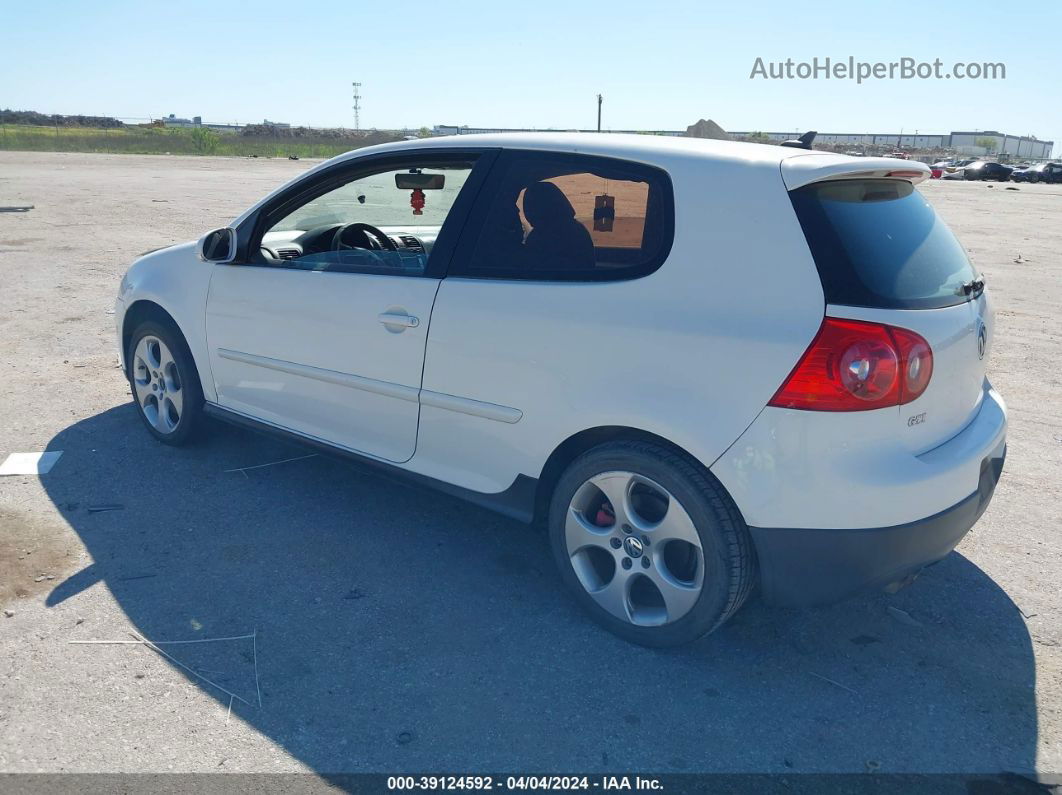 2009 Volkswagen Gti 2-door White vin: WVWEV71K19W024866