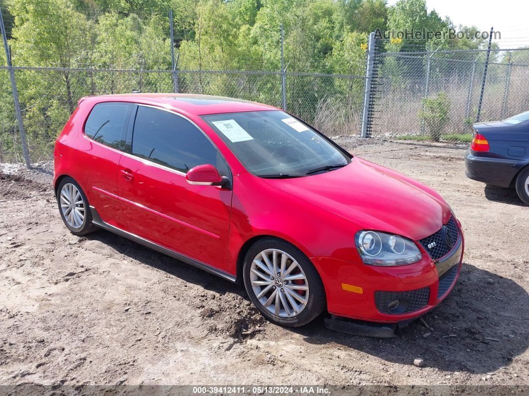 2009 Volkswagen Gti 2-door Red vin: WVWEV71K19W101011