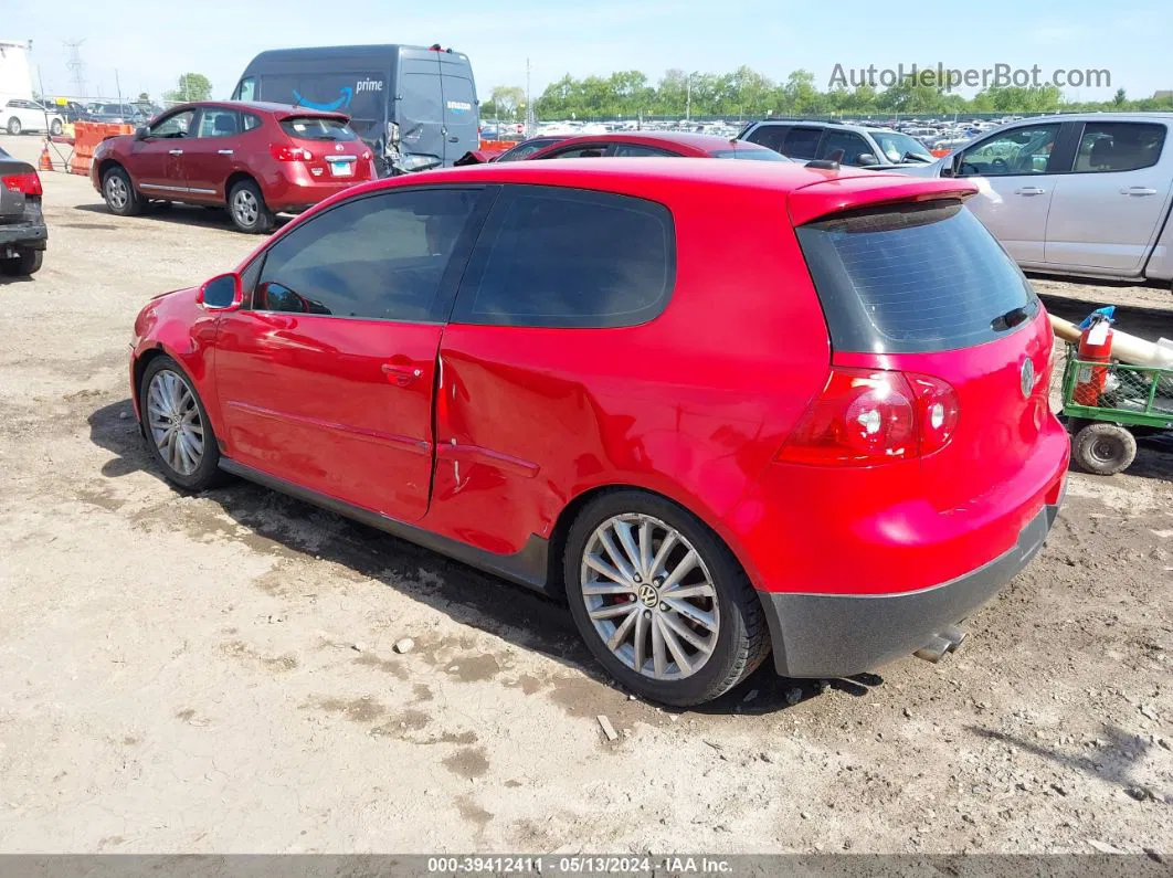 2009 Volkswagen Gti 2-door Red vin: WVWEV71K19W101011