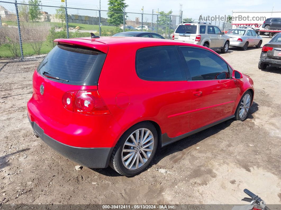 2009 Volkswagen Gti 2-door Red vin: WVWEV71K19W101011