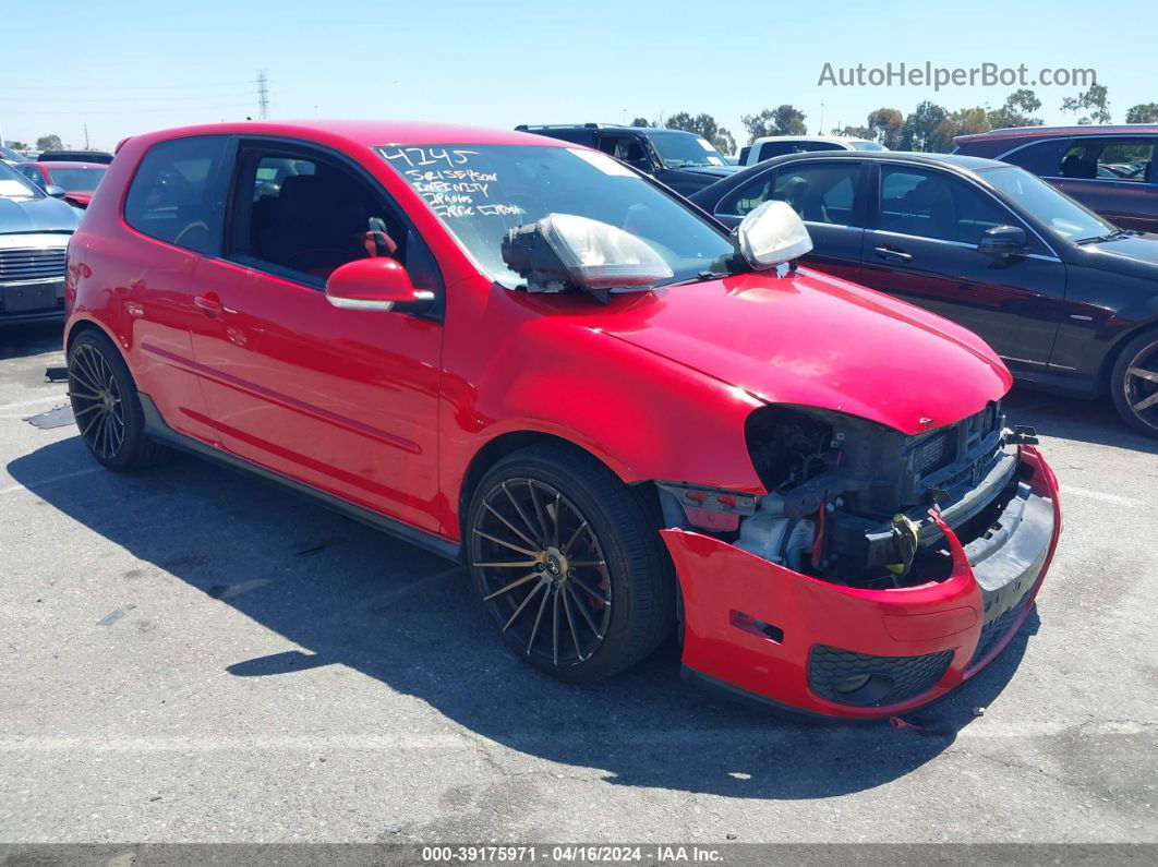 2008 Volkswagen Gti 2-door Red vin: WVWEV71K28W110010