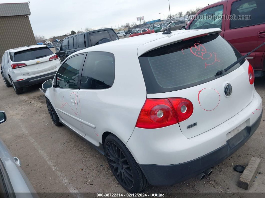 2009 Volkswagen Gti 2-door White vin: WVWEV71K49W014638