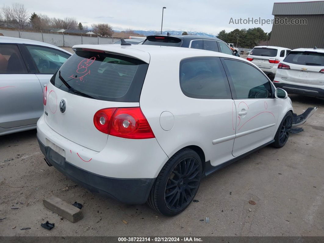 2009 Volkswagen Gti 2-door Белый vin: WVWEV71K49W014638