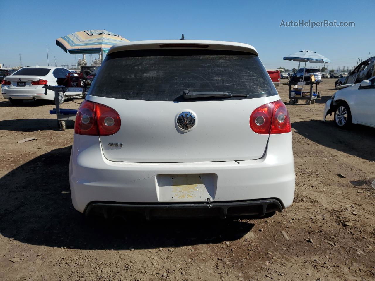 2009 Volkswagen Gti  White vin: WVWEV71K69W063100