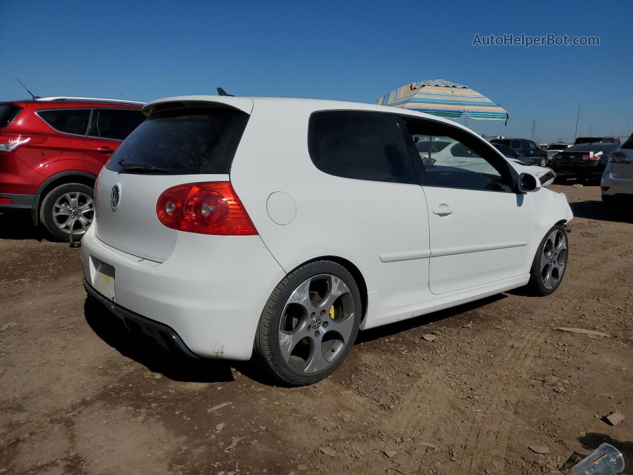 2009 Volkswagen Gti  White vin: WVWEV71K69W063100