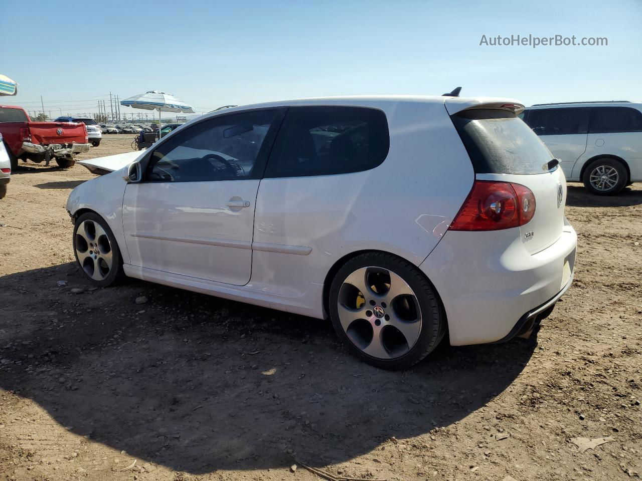 2009 Volkswagen Gti  White vin: WVWEV71K69W063100