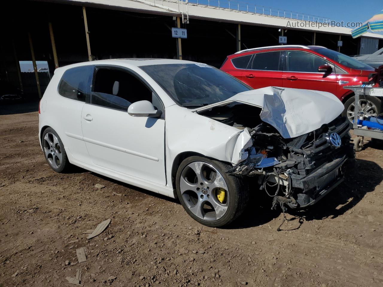 2009 Volkswagen Gti  White vin: WVWEV71K69W063100