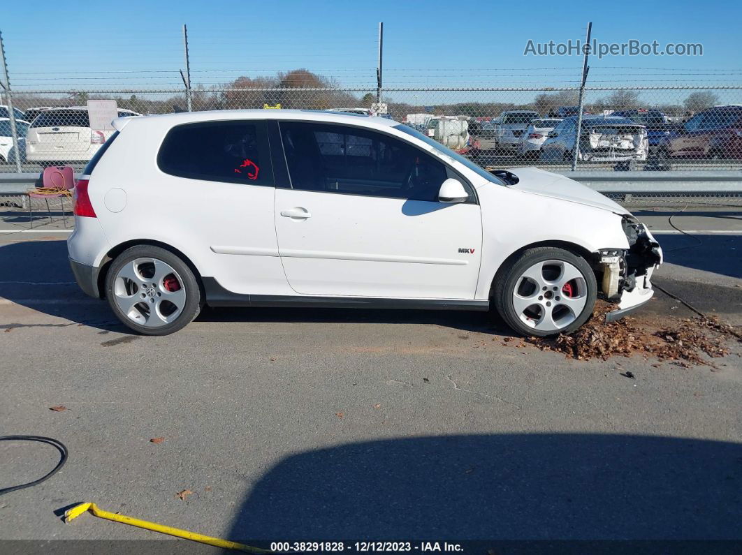 2009 Volkswagen Gti 2-door  M6 Discontinued White vin: WVWEV71K89W000208