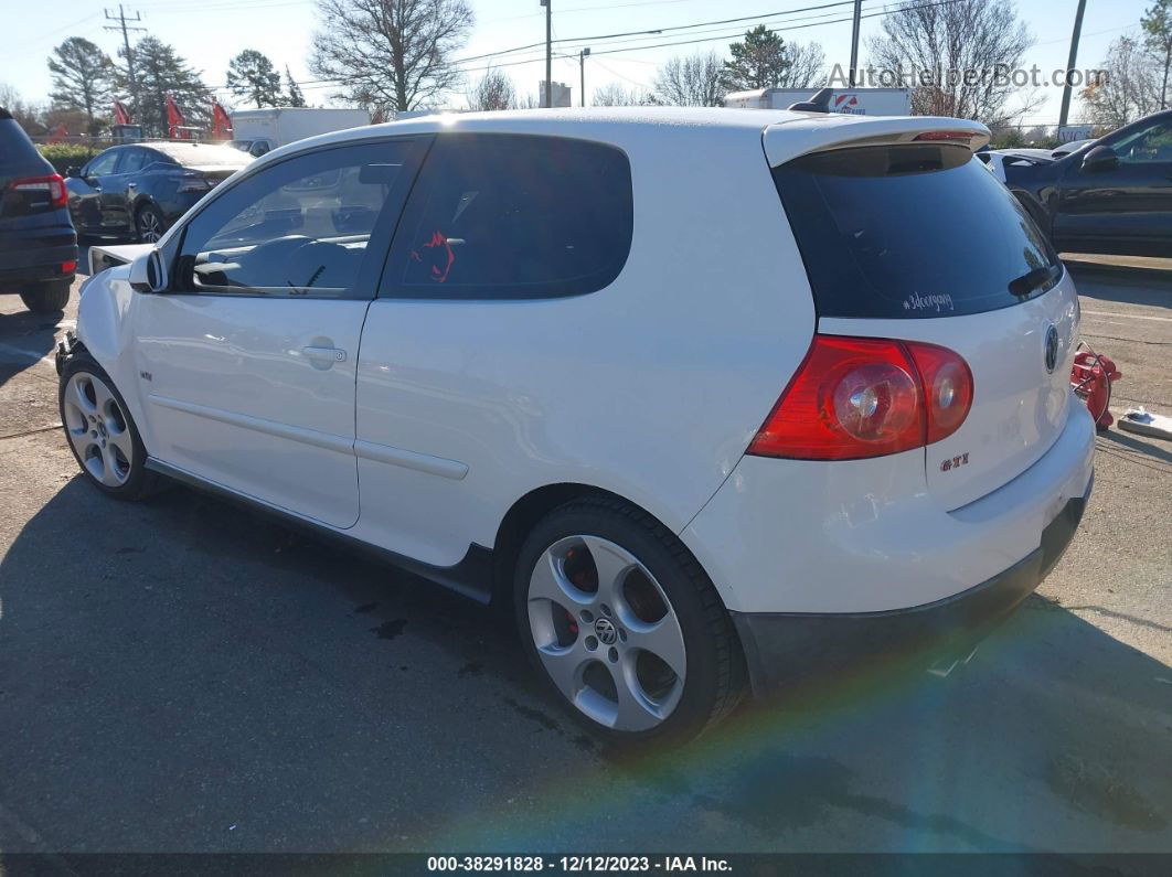 2009 Volkswagen Gti 2-door  M6 Discontinued White vin: WVWEV71K89W000208