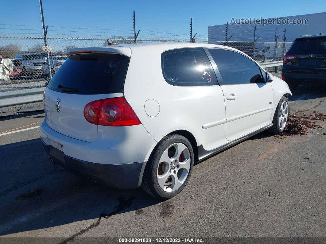 2009 Volkswagen Gti 2-door  M6 Discontinued White vin: WVWEV71K89W000208