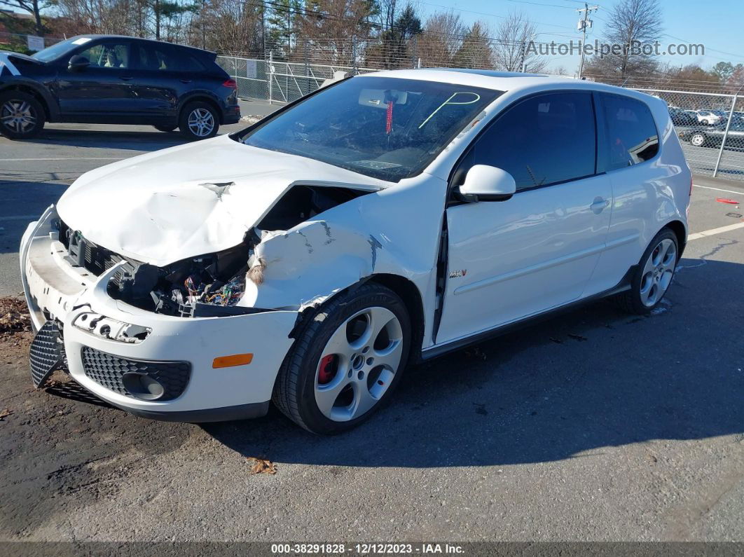 2009 Volkswagen Gti 2-door  M6 Discontinued White vin: WVWEV71K89W000208