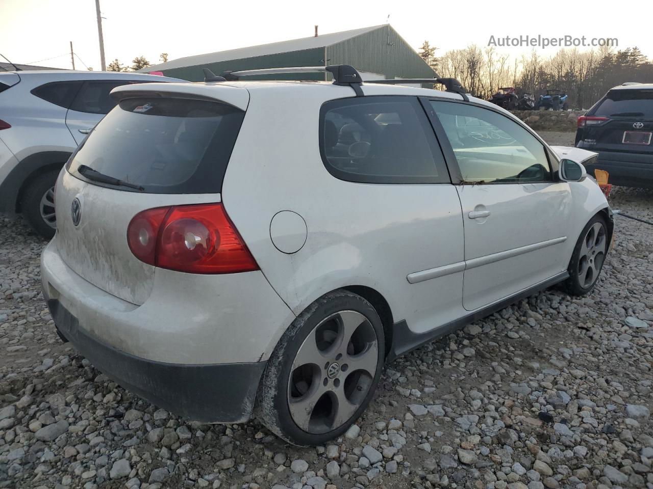 2009 Volkswagen Gti  White vin: WVWEV71K89W034357