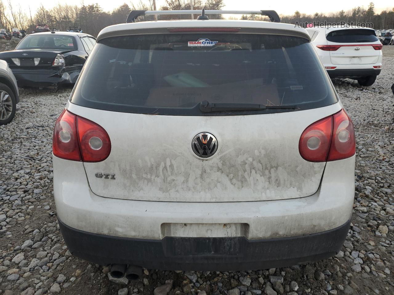 2009 Volkswagen Gti  White vin: WVWEV71K89W034357