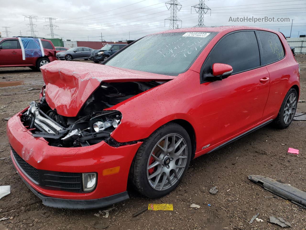 2010 Volkswagen Gti  Red vin: WVWEV7AJ0AW204285