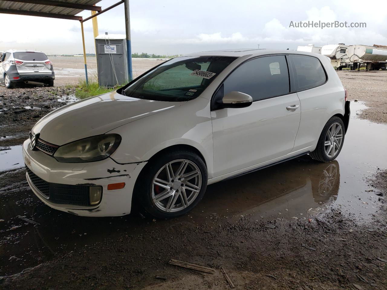 2010 Volkswagen Gti  White vin: WVWEV7AJ5AW258570