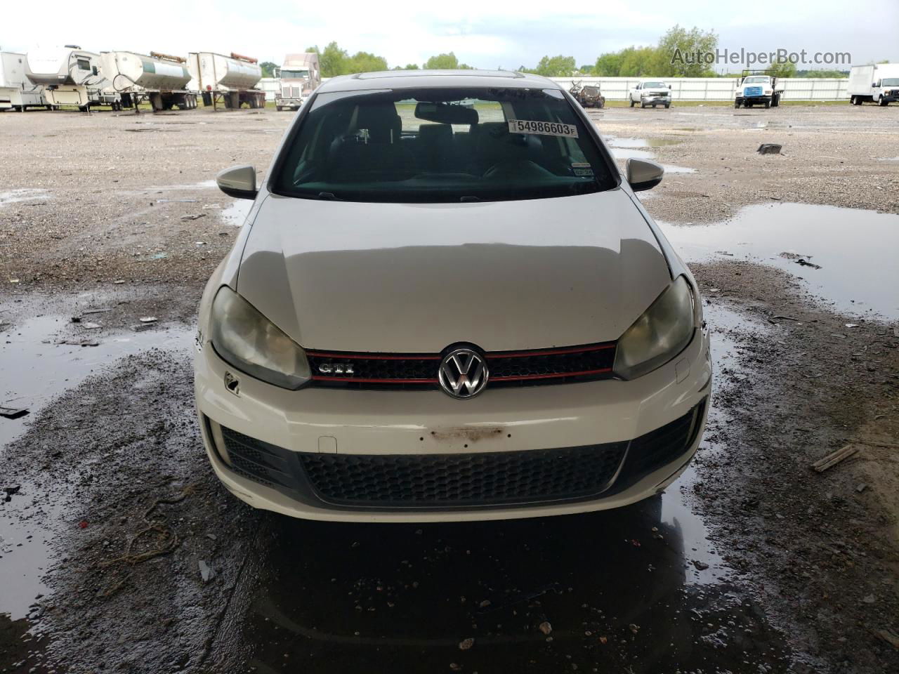 2010 Volkswagen Gti  White vin: WVWEV7AJ5AW258570