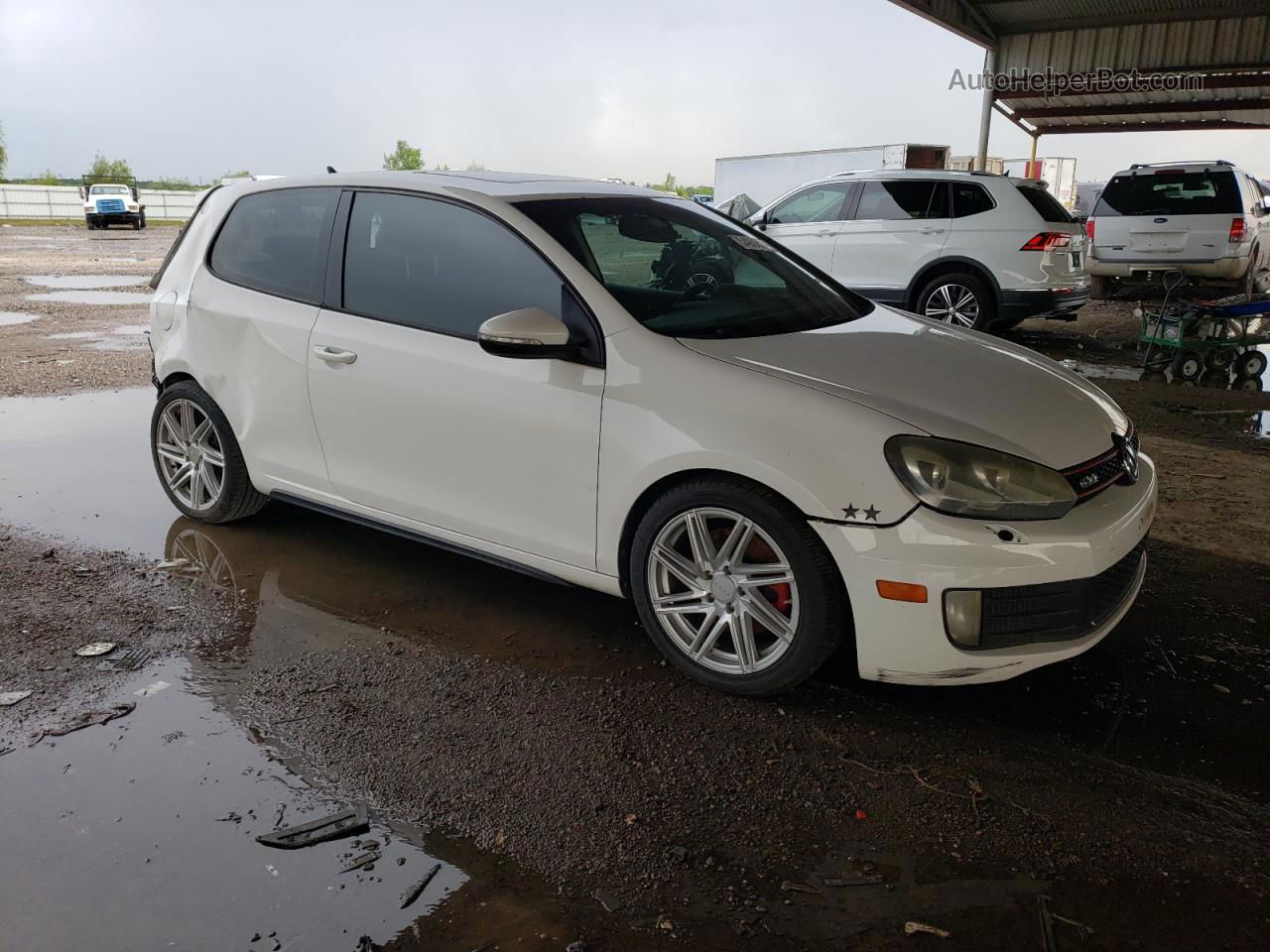 2010 Volkswagen Gti  White vin: WVWEV7AJ5AW258570