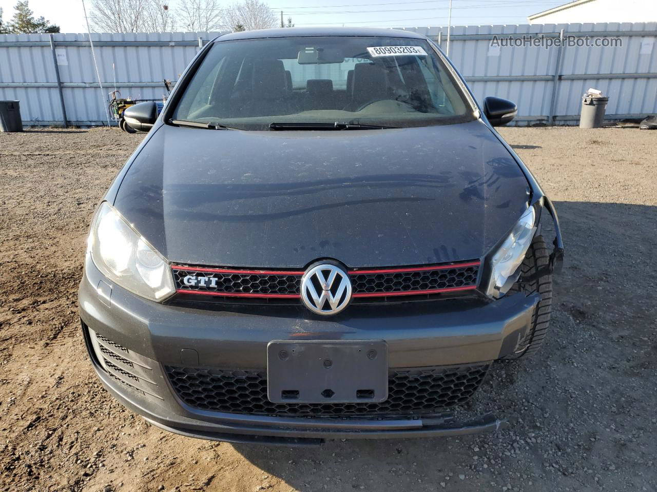 2010 Volkswagen Gti  Gray vin: WVWEV7AJ7AW200427