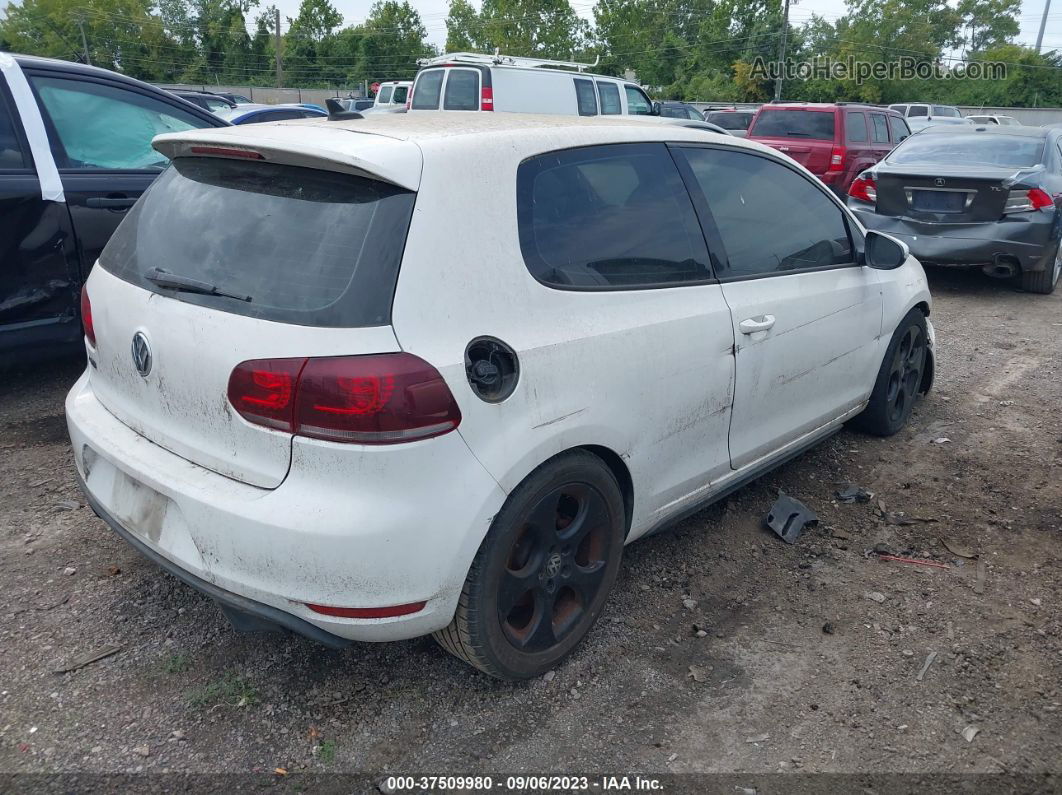 2010 Volkswagen Gti   White vin: WVWEV7AJ8AW233324