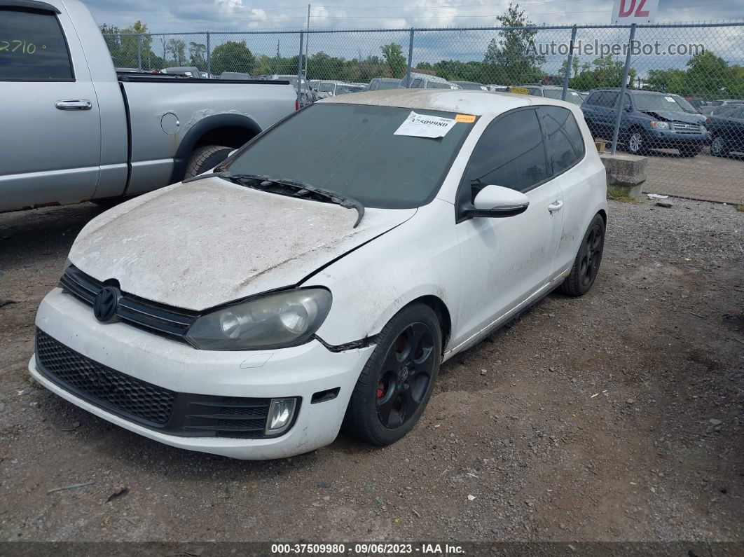 2010 Volkswagen Gti   White vin: WVWEV7AJ8AW233324