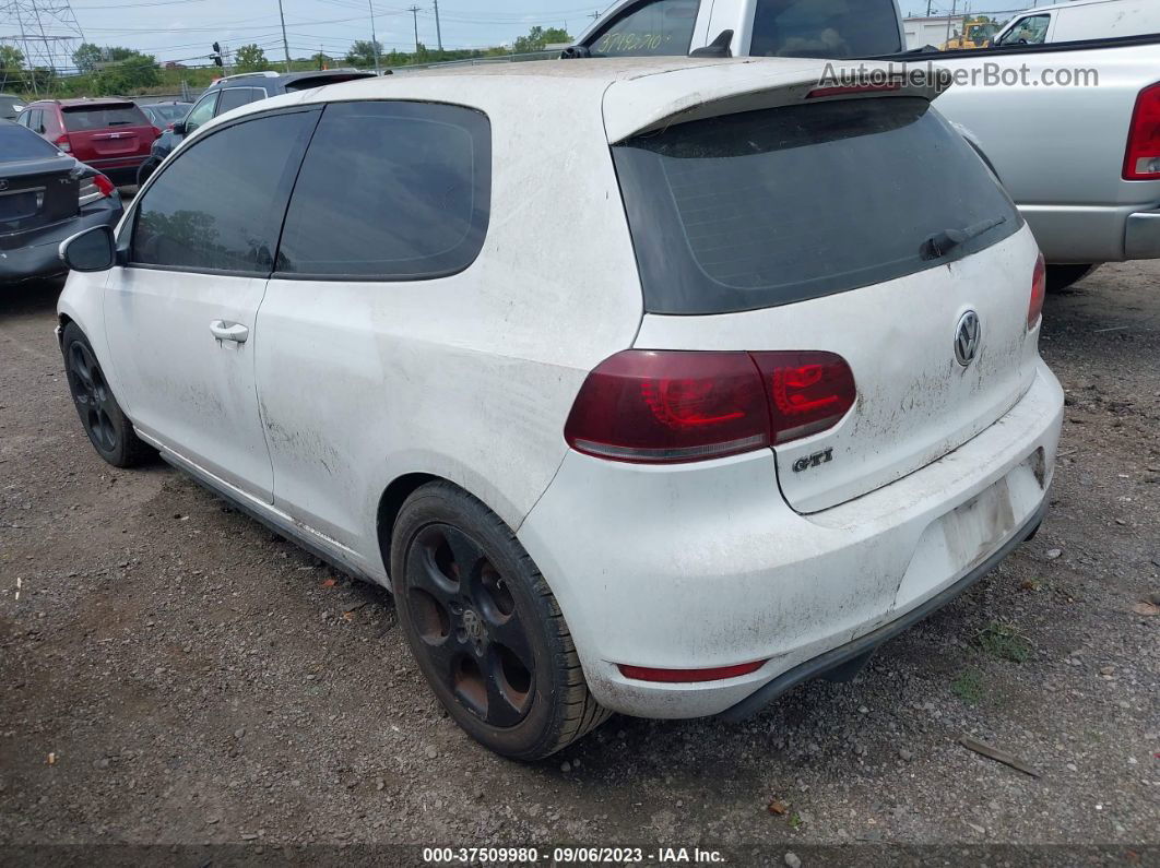 2010 Volkswagen Gti   White vin: WVWEV7AJ8AW233324