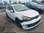 2010 Volkswagen Gti   White vin: WVWEV7AJ8AW233324