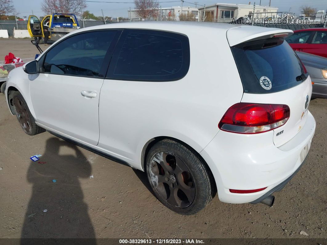 2010 Volkswagen Gti 2-door White vin: WVWEV7AJXAW158674