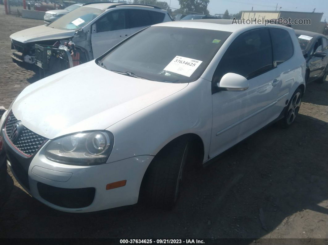 2009 Volkswagen Gti   White vin: WVWFD71K19W061858