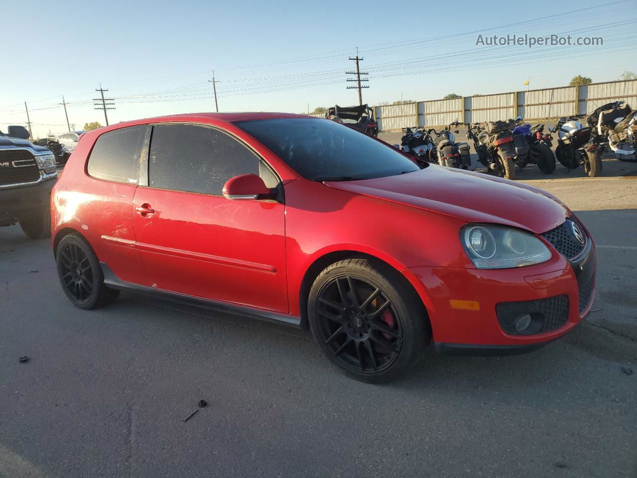 2009 Volkswagen Gti Red vin: WVWFD71K89W019266