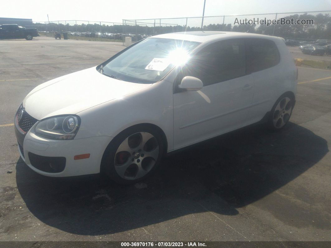 2009 Volkswagen Gti   White vin: WVWFD71K99W058965