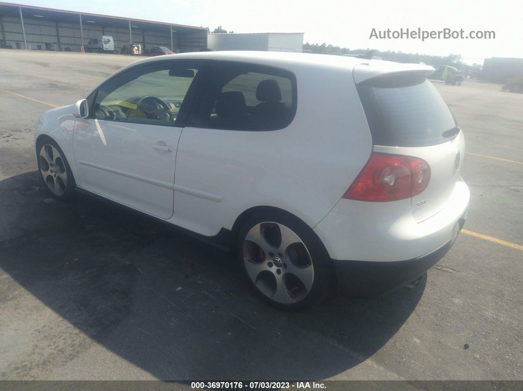 2009 Volkswagen Gti   White vin: WVWFD71K99W058965