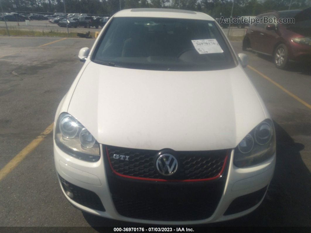 2009 Volkswagen Gti   White vin: WVWFD71K99W058965