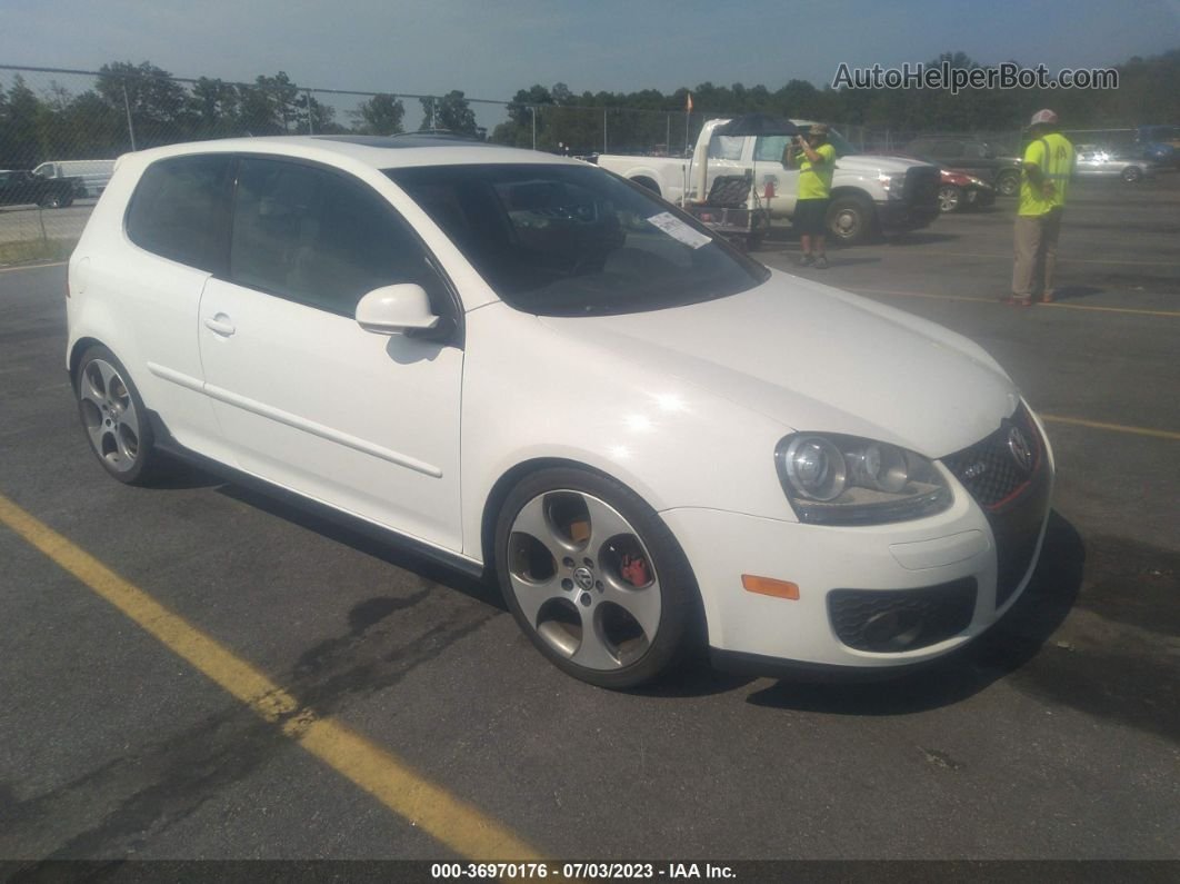 2009 Volkswagen Gti   White vin: WVWFD71K99W058965