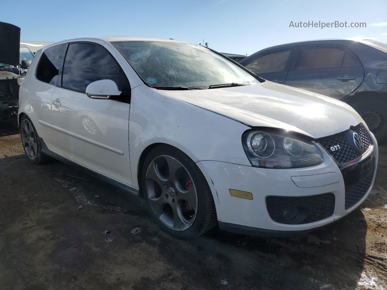 2009 Volkswagen Gti  White vin: WVWFD71KX9W131910